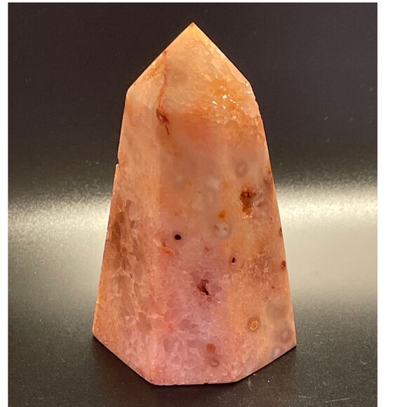 Pink Amethyst Druzy Point Tower - Picture 2 of 8